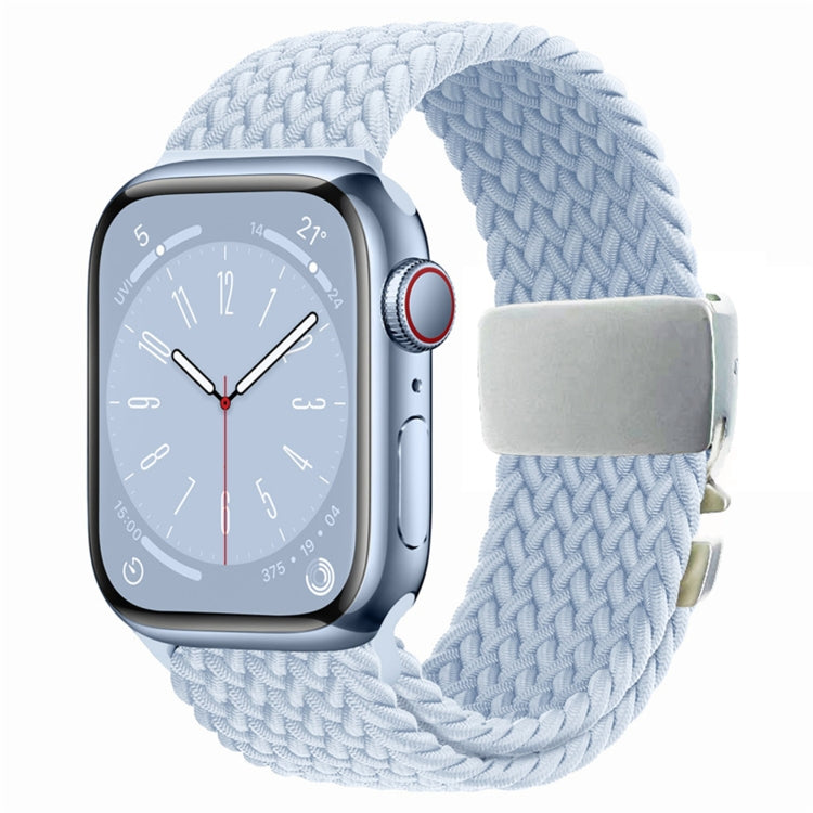 For Apple Watch 46mm / 49mm / 45mm / 44mm Metal Buckle Nylon Braided Watch Band