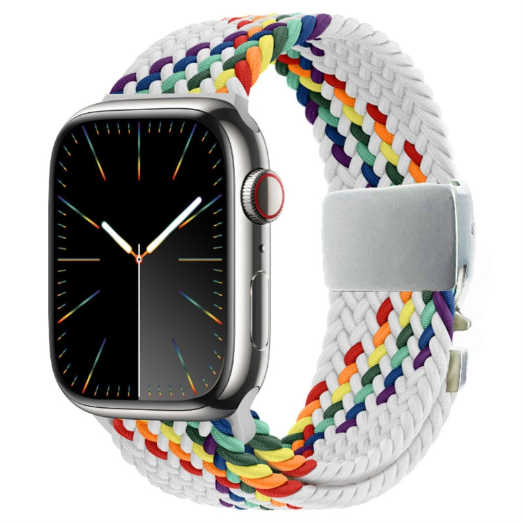 For Apple Watch 46mm / 49mm / 45mm / 44mm Metal Buckle Nylon Braided Watch Band