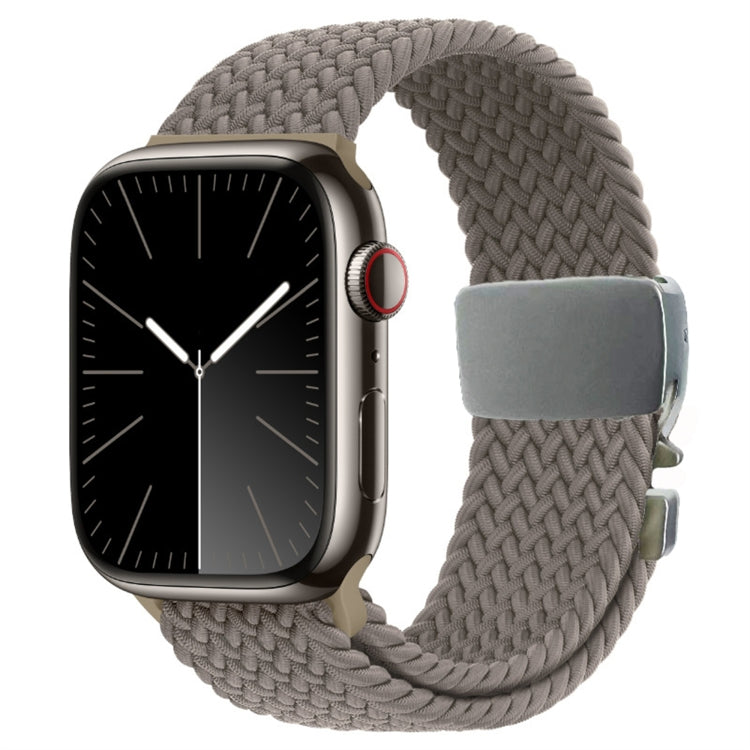 For Apple Watch 46mm / 49mm / 45mm / 44mm Metal Buckle Nylon Braided Watch Band