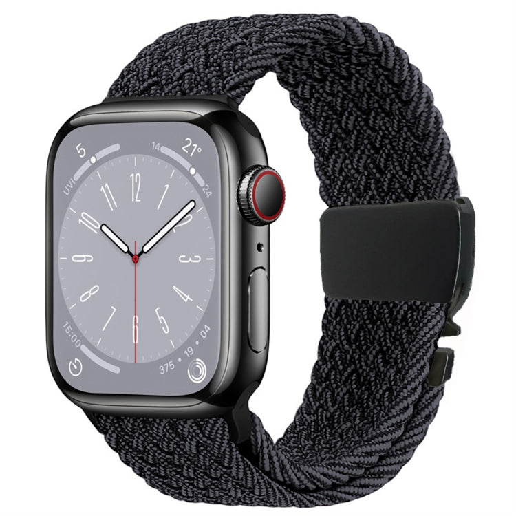For Apple Watch 46mm / 49mm / 45mm / 44mm Metal Buckle Nylon Braided Watch Band