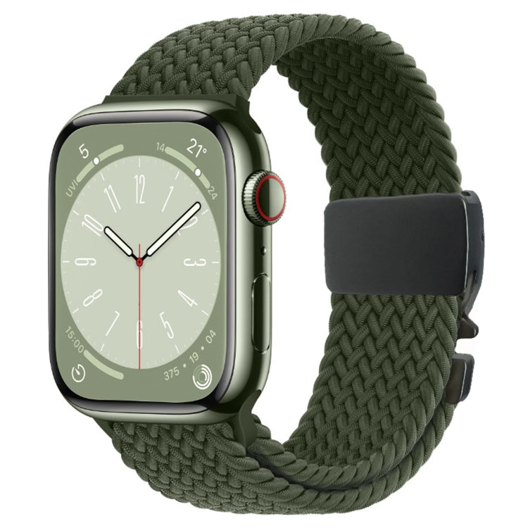 For Apple Watch 46mm / 49mm / 45mm / 44mm Metal Buckle Nylon Braided Watch Band