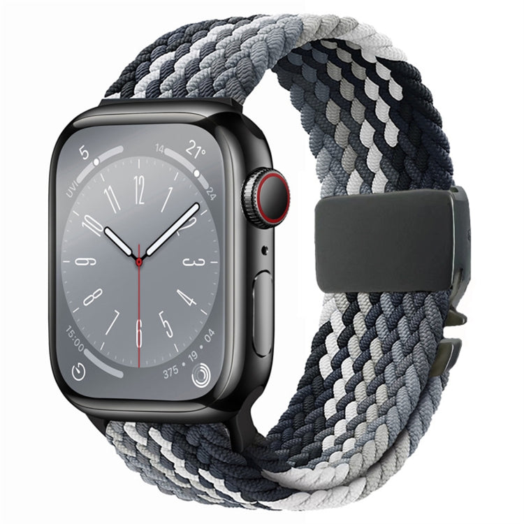 For Apple Watch 46mm / 49mm / 45mm / 44mm Metal Buckle Nylon Braided Watch Band