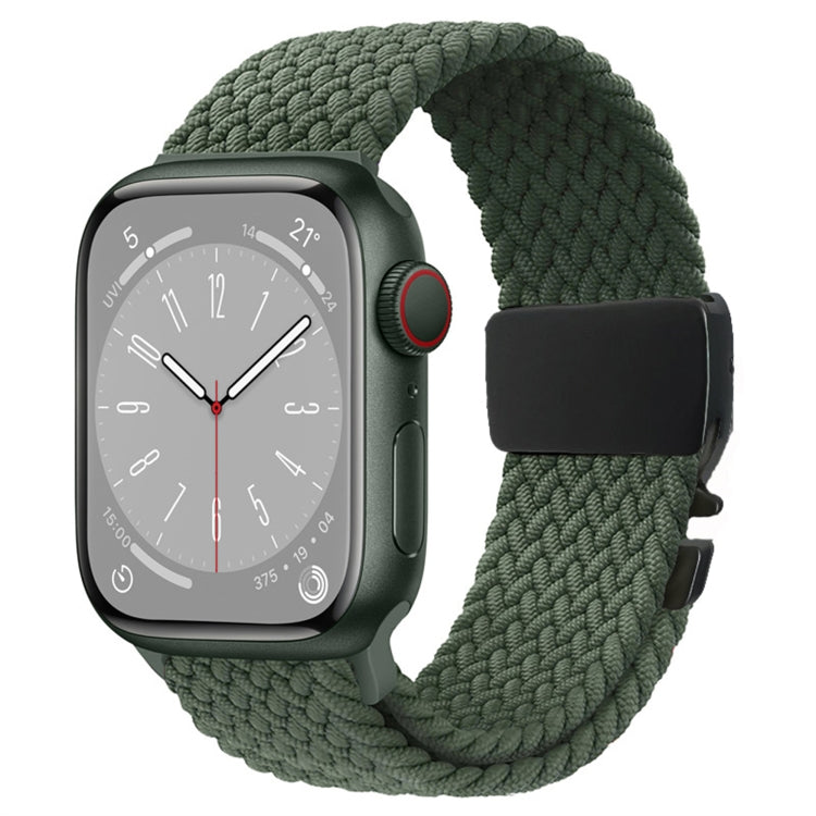 For Apple Watch 46mm / 49mm / 45mm / 44mm Metal Buckle Nylon Braided Watch Band