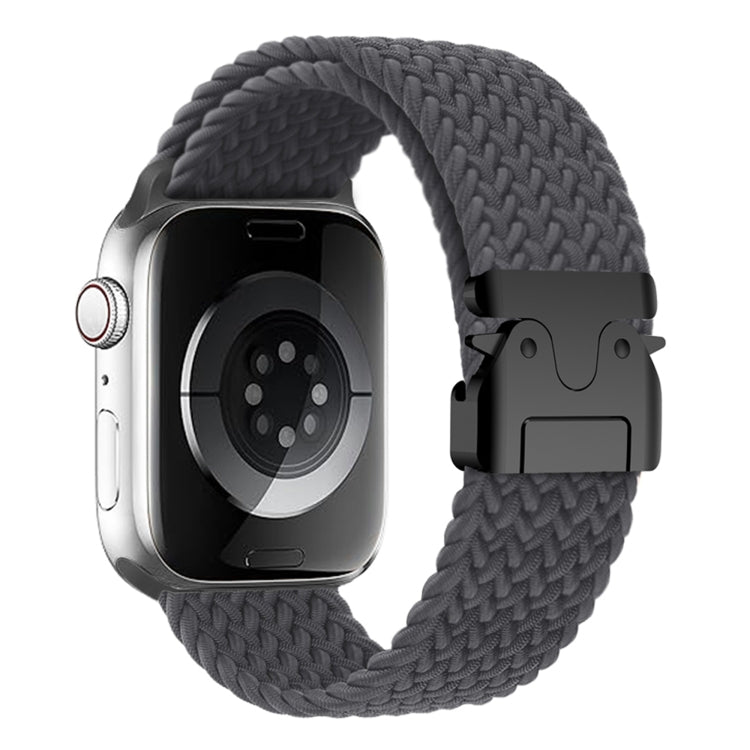 For Apple Watch 46mm / 49mm / 45mm / 44mm Metal Buckle Nylon Braided Watch Band