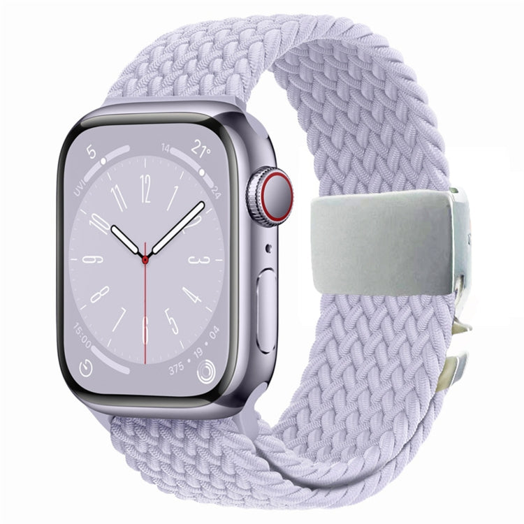 For Apple Watch 42mm / 9 41mm / 40mm / 38mm Metal Buckle Nylon Braided Watch Band