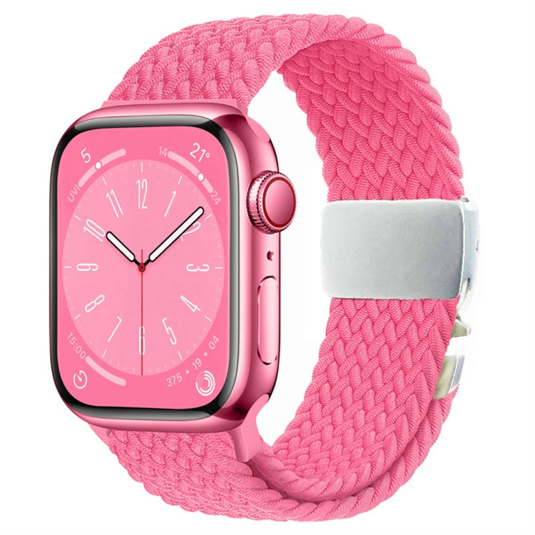 For Apple Watch 42mm / 9 41mm / 40mm / 38mm Metal Buckle Nylon Braided Watch Band