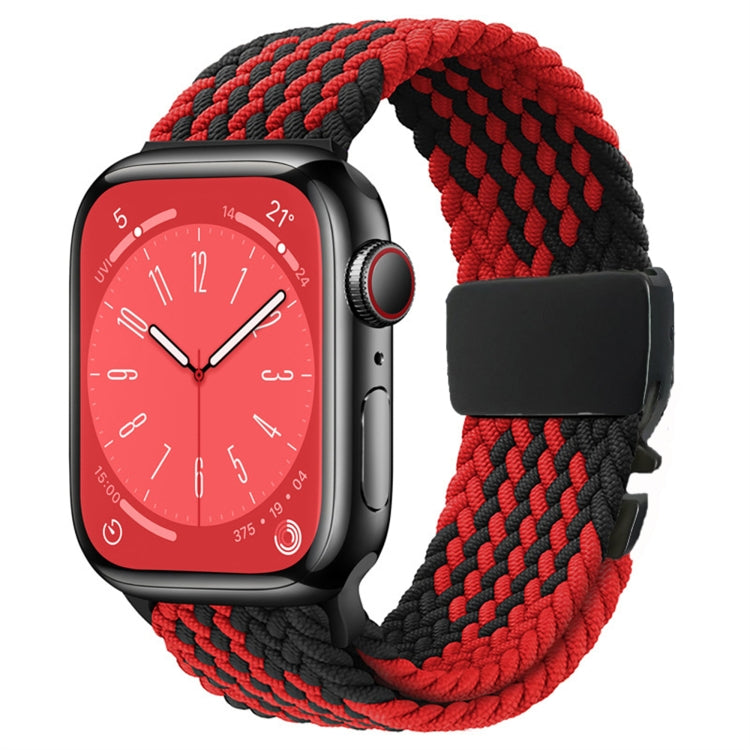 For Apple Watch 42mm / 9 41mm / 40mm / 38mm Metal Buckle Nylon Braided Watch Band