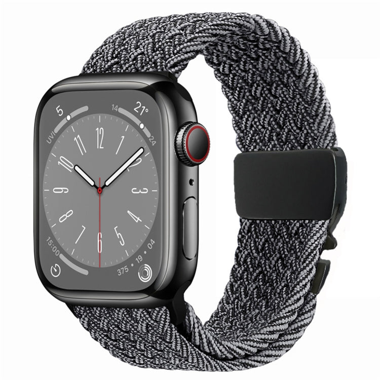 For Apple Watch 42mm / 9 41mm / 40mm / 38mm Metal Buckle Nylon Braided Watch Band