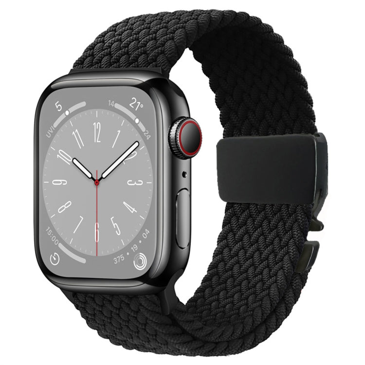 For Apple Watch 42mm / 9 41mm / 40mm / 38mm Metal Buckle Nylon Braided Watch Band