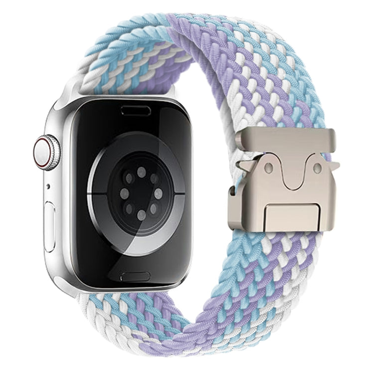 For Apple Watch 46mm / 49mm / 45mm / 44mm Metal Buckle Nylon Braided Watch Band