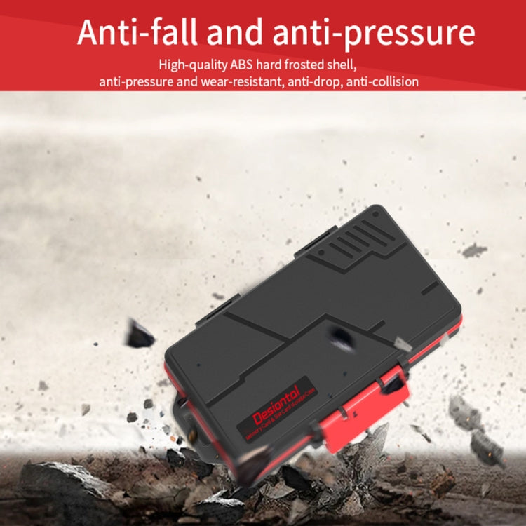 SD / TF / XQD / CF / SIM / TF Memory Card Multi-in-one Waterproof Dust-proof Storage Box - Black Red