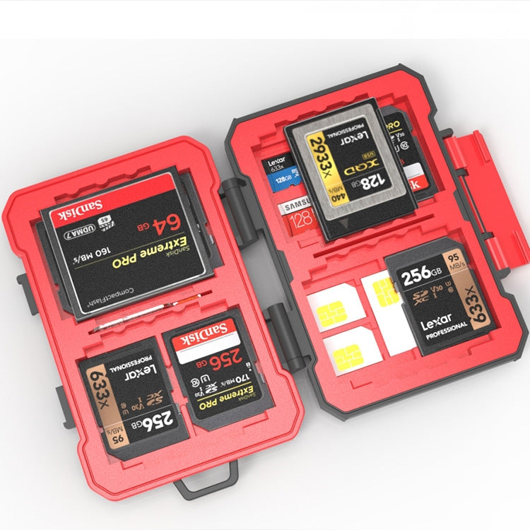 Desiontal SD / TF / XQD / CF / SIM / TF Storage Card Memory Card Organizer Outdoor Portable Waterproof Box