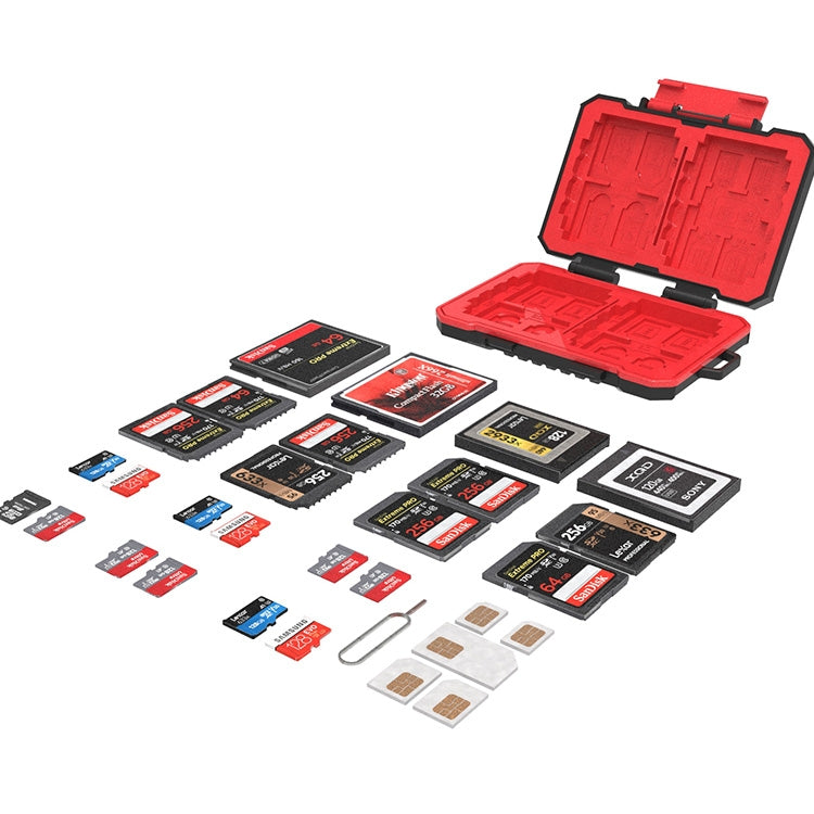Desiontal SD / TF / XQD / CF / SIM / TF Storage Card Memory Card Organizer Outdoor Portable Waterproof Box