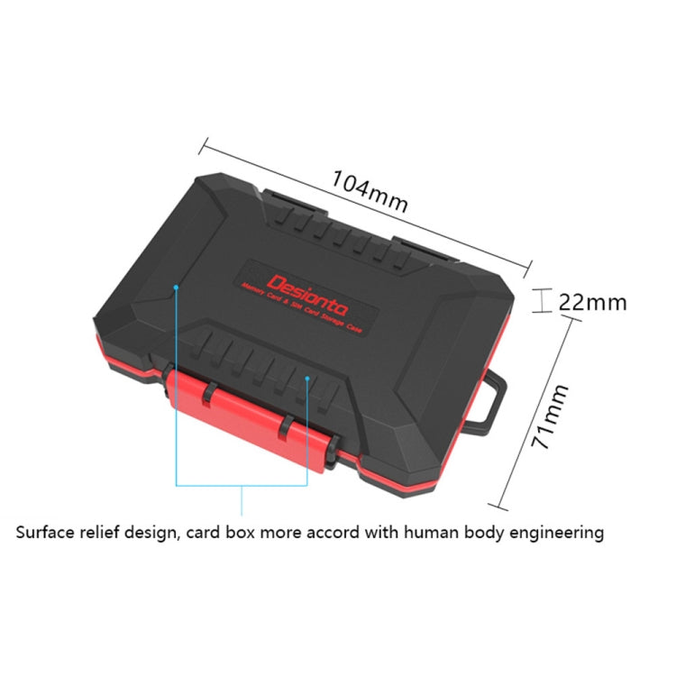 Desiontal SD / TF / XQD / CF / SIM / TF Storage Card Memory Card Organizer Outdoor Portable Waterproof Box