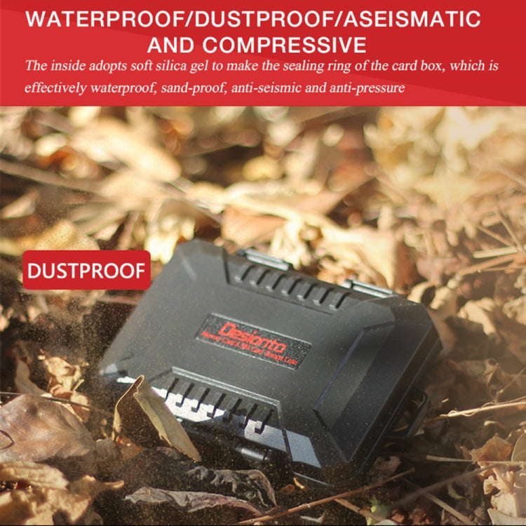 Desiontal SD / TF / XQD / CF / SIM / TF Storage Card Memory Card Organizer Outdoor Portable Waterproof Box
