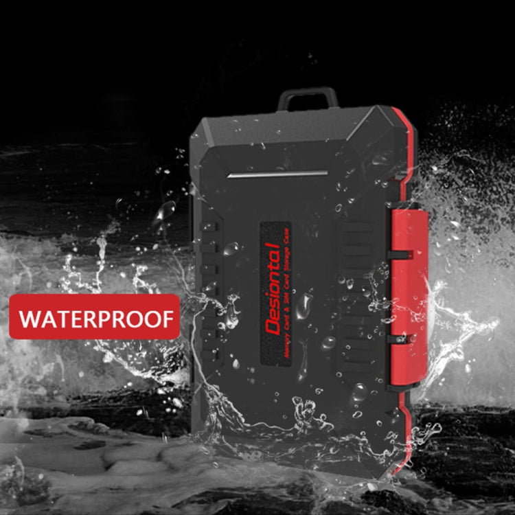 Desiontal SD / TF / XQD / CF / SIM / TF Storage Card Memory Card Organizer Outdoor Portable Waterproof Box