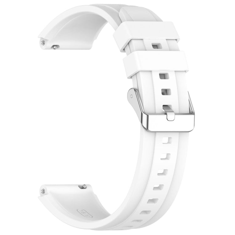 For Huawei Watch GT 5 41mm Silver Buckle Quick Release Silicone Watch Band