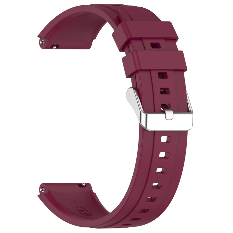For Huawei Watch GT 5 41mm Silver Buckle Quick Release Silicone Watch Band