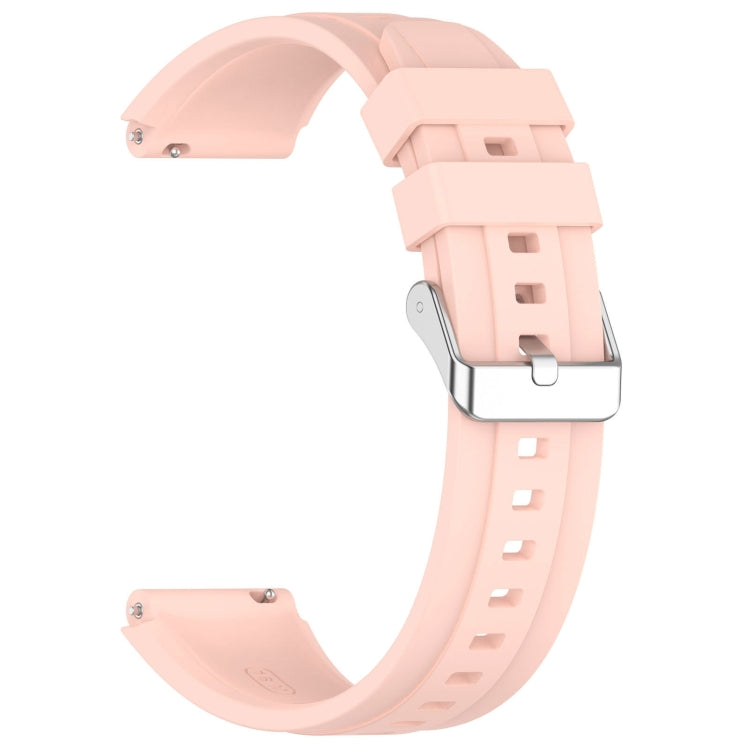 For Huawei Watch GT 5 41mm Silver Buckle Quick Release Silicone Watch Band