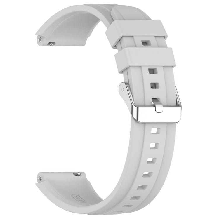 For Huawei Watch GT 5 41mm Silver Buckle Quick Release Silicone Watch Band