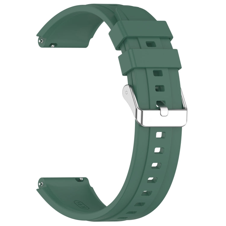 For Huawei Watch GT 5 41mm Silver Buckle Quick Release Silicone Watch Band