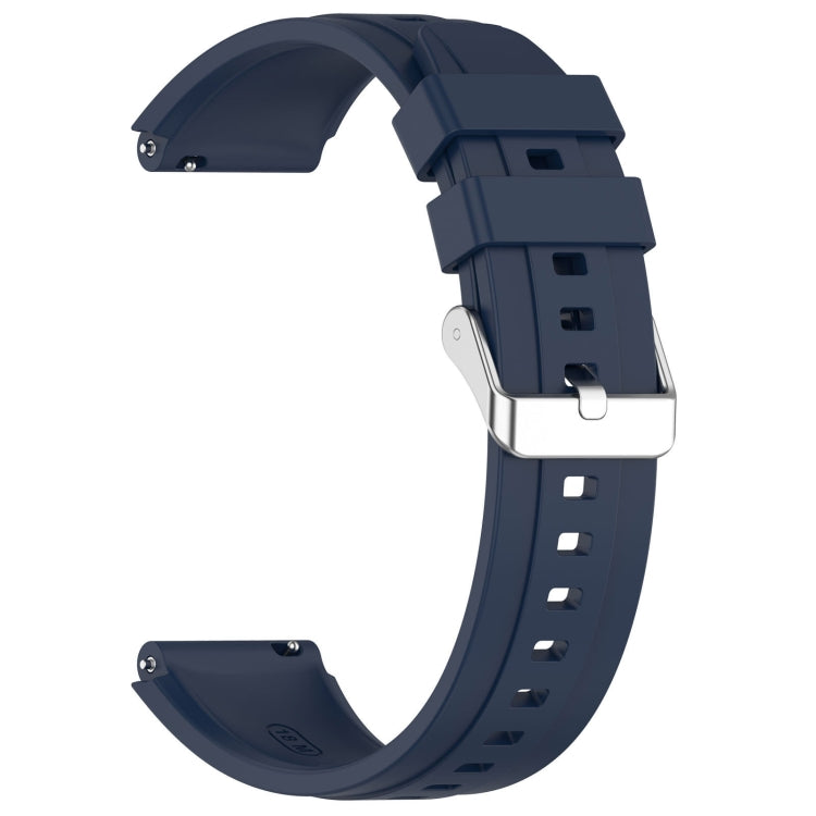For Huawei Watch GT 5 41mm Silver Buckle Quick Release Silicone Watch Band