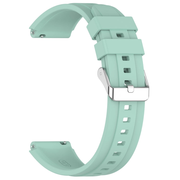 For Huawei Watch GT 5 Pro 46mm Silver Buckle Quick Release Silicone Watch Band