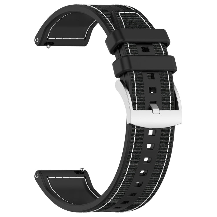 For Huawei Watch GT 5 Pro 46mm Hybrid Nylon Braid Silicone Watch Band