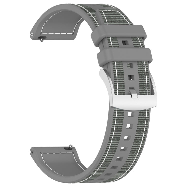 For Huawei Watch GT 5 46mm Hybrid Nylon Braid Silicone Watch Band