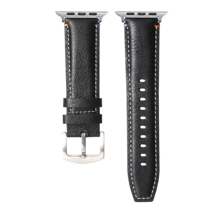 Stitched Genuine Leather Watch Band For Apple Watch 42mm / 41mm / 40mm / 38mm