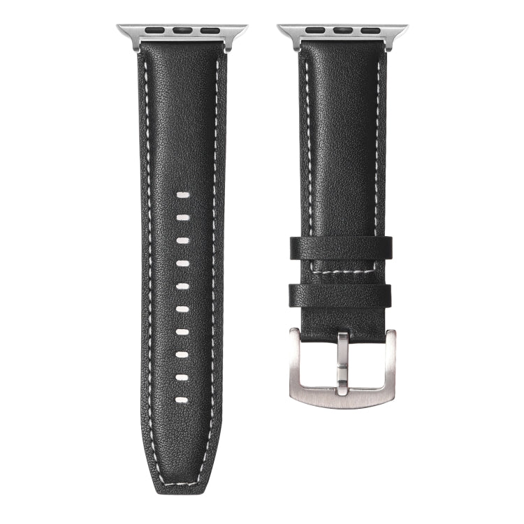 Plain Genuine Leather Watch Band For Apple Watch 46mm / 49mm / 45mm / 44mm