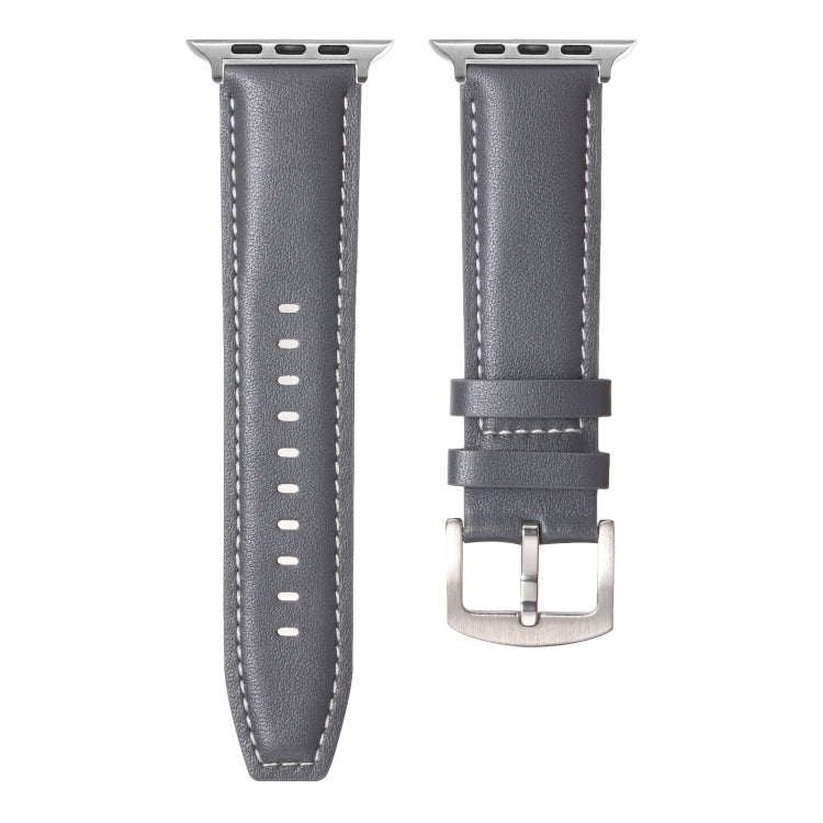 Plain Genuine Leather Watch Band For Apple Watch 46mm / 49mm / 45mm / 44mm