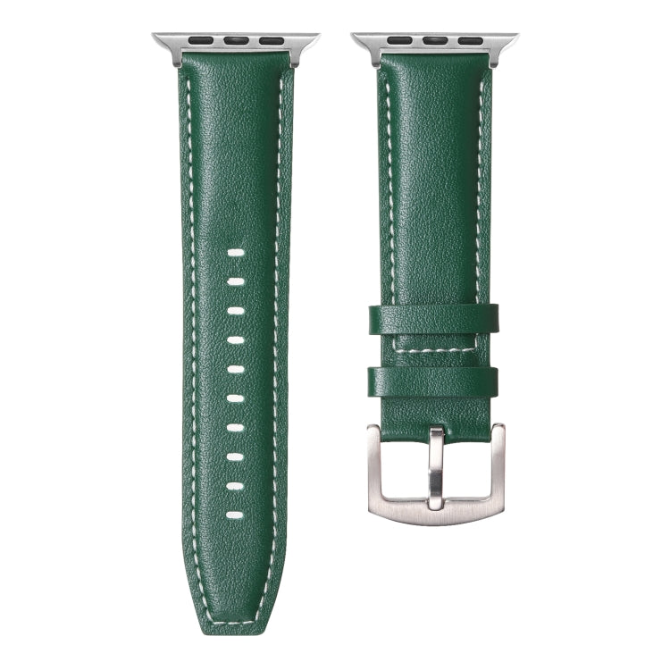 Plain Genuine Leather Watch Band For Apple Watch 46mm / 49mm / 45mm / 44mm
