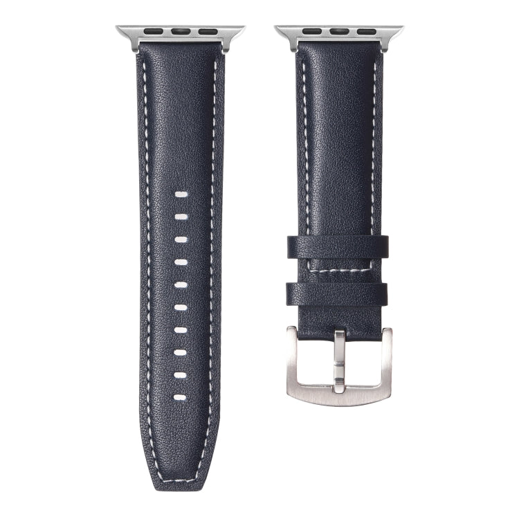 Plain Genuine Leather Watch Band For Apple Watch 46mm / 49mm / 45mm / 44mm