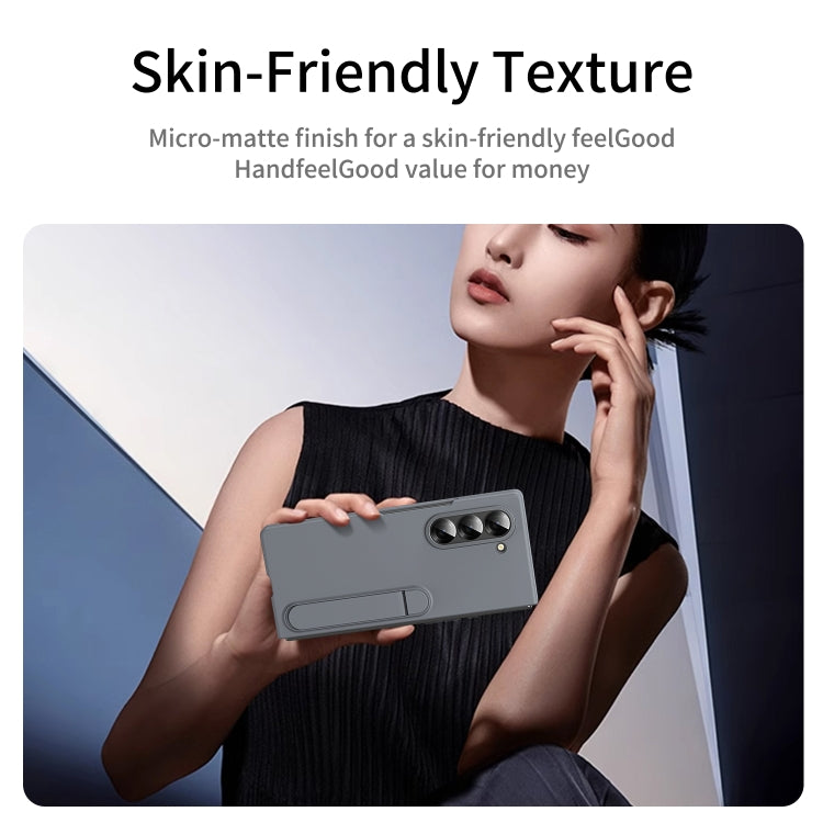 For Galaxy Z Fold5 5G Skin-feel Holder Shockproof Phone Case