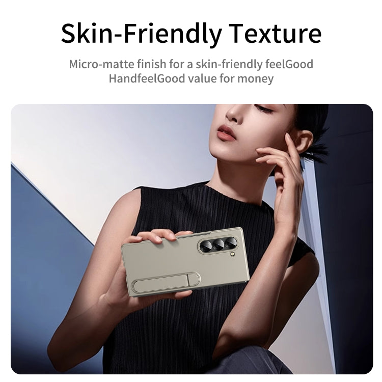 For Galaxy Z Fold5 5G Skin-feel Holder Shockproof Phone Case