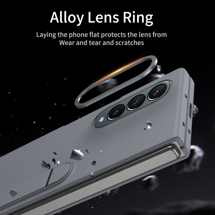 For Galaxy Z Fold4 Skin-feel Holder Shockproof Phone Case