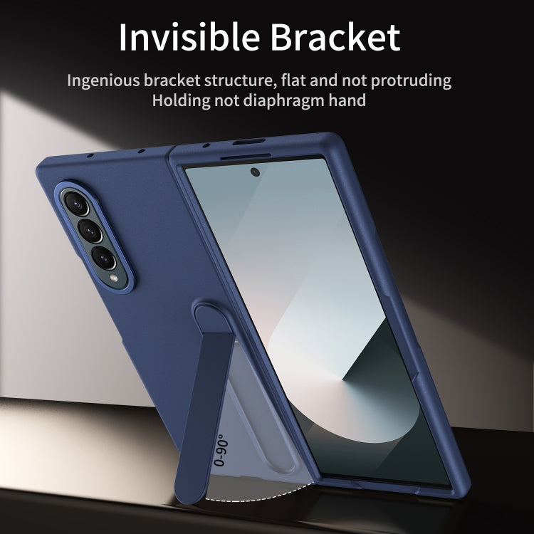 For Galaxy Z Fold4 Skin-feel Holder Shockproof Phone Case
