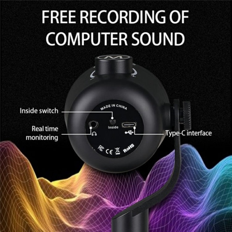 PDO-20 USB Gaming Desktop Microphone Noise Reduction Condenser Microphone