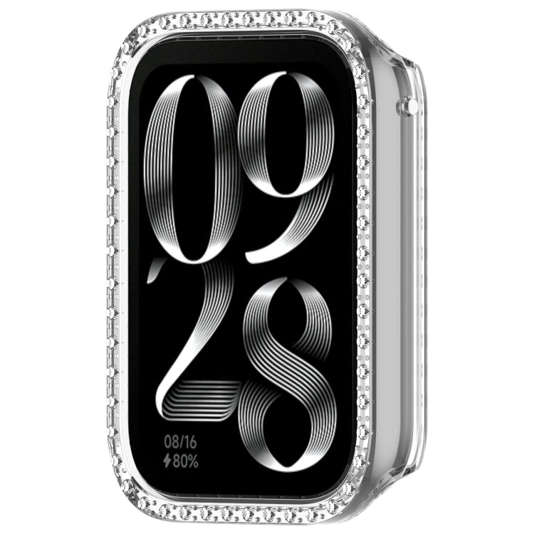 For Xiaomi Mi Band 8 Pro Diamond PC Half Coverage Watch Protective Case