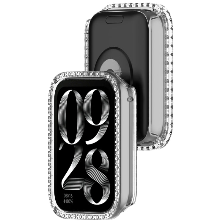 For Xiaomi Mi Band 8 Pro Diamond PC Half Coverage Watch Protective Case