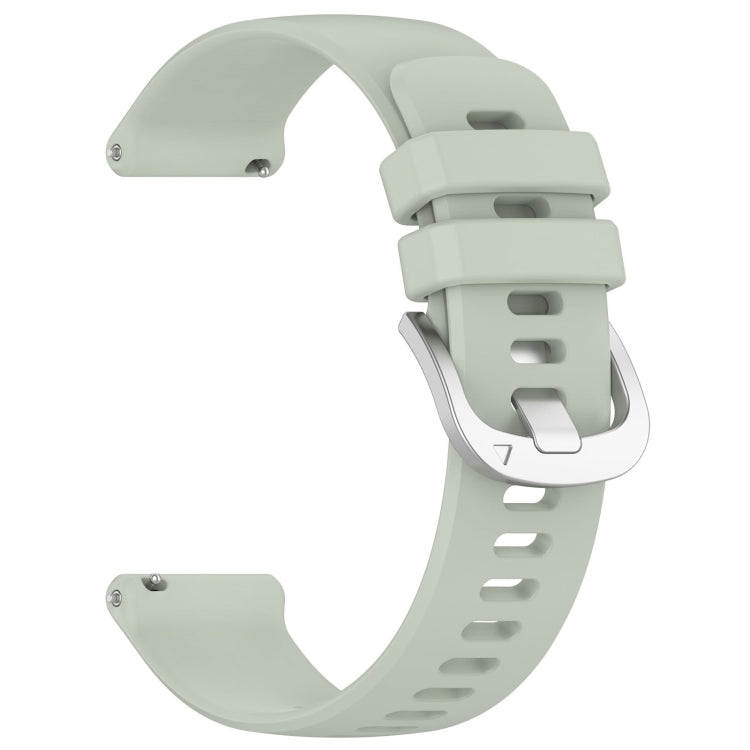 For Huawei Watch GT 5 Pro 46mm Liquid Glossy Silver Buckle Silicone Watch Band