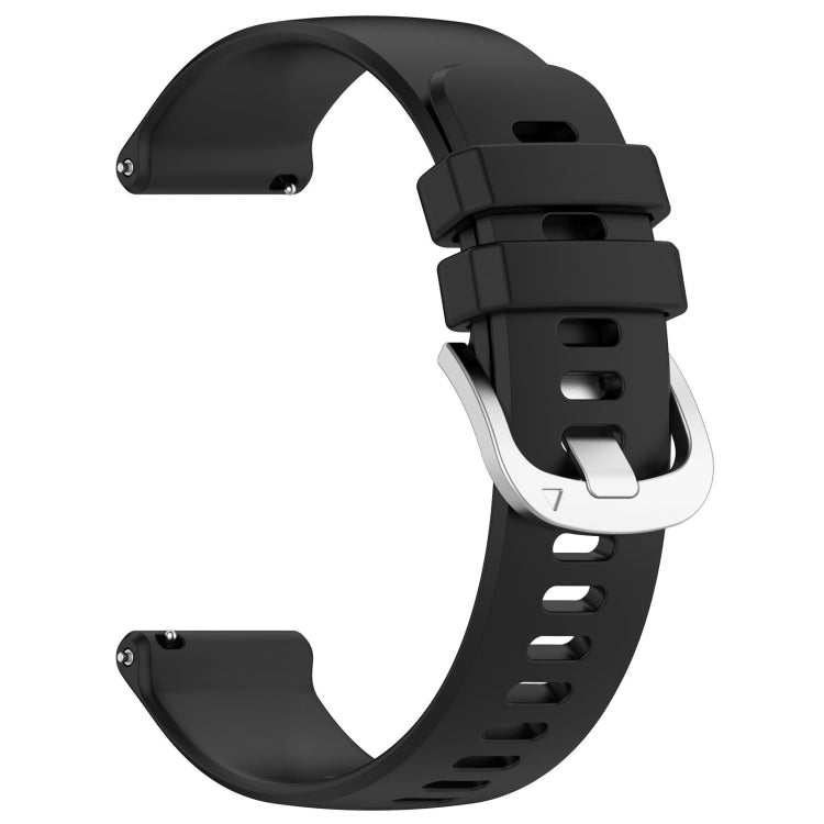 For Huawei Watch GT 5 46mm Liquid Glossy Silver Buckle Silicone Watch Band
