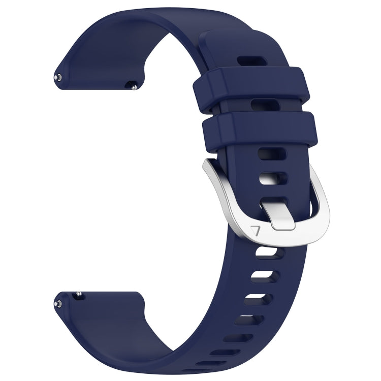 For Huawei Watch GT 5 41mm Liquid Glossy Silver Buckle Silicone Watch Band
