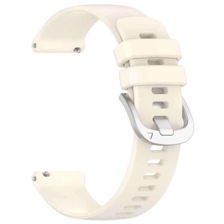 For Huawei Watch GT 5 41mm Liquid Glossy Silver Buckle Silicone Watch Band