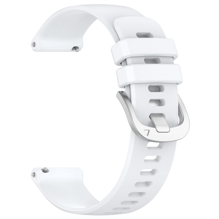 For Huawei Watch GT 5 41mm Liquid Glossy Silver Buckle Silicone Watch Band