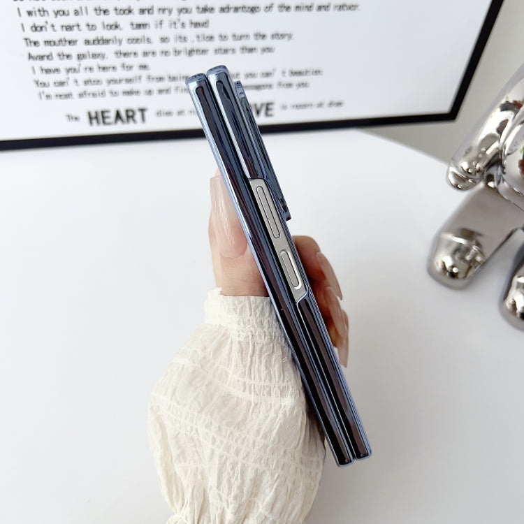 For Samsung Galaxy Z Fold4 Folding Plating Transparent Shockproof MagSafe Phone Case