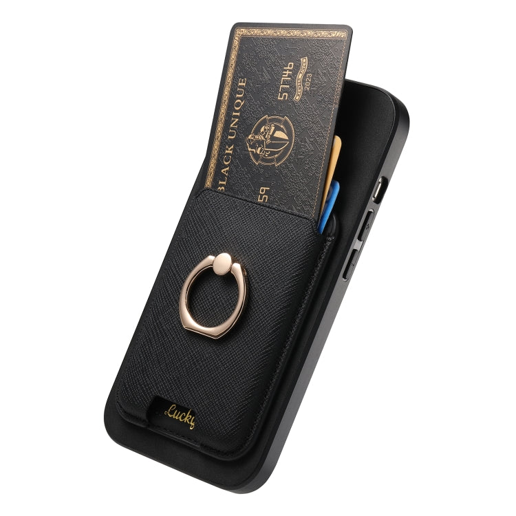 For iPhone 16 Plus Retro Cross Leather Card Bag MagSafe Phone Case