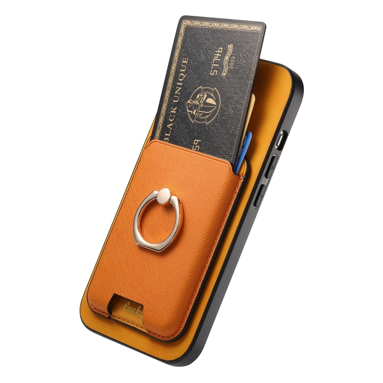 For iPhone 16 Pro Max Retro Cross Leather Card Bag MagSafe Phone Case
