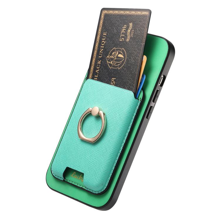 For iPhone 15 Plus Retro Cross Leather Card Bag MagSafe Phone Case